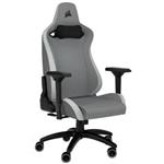 Computer Chair: Corsair TC200 Soft Fabric Light Grey White Gaming