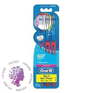 مسواک اورال بی (Oral B) مدل Cross Action با برس متوسط بسته 3 عددی 