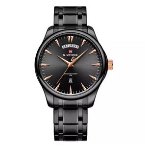 ساعت مردانه نیوی فورس (Naviforce)مدل 9213 موتور ژاپن اصل ضد آب بند استیل رنگ ثابت دو زمانه چراغ دار به همراه جعبه و کیف دستی کد 1918294