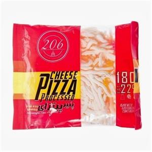 پنیر پیتزا پروسس رنده شده 206 مقدار 180 گرم 206 Shredded Processed Pizza Cheese 180 gr