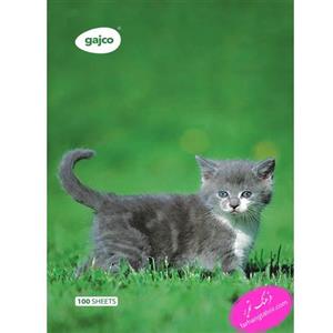 دفتر 100 برگ کلیپس طرح گربه جلد شومیز Clips 100 Sheets Cats Design Soft Cover Notebook