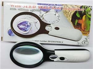 ذره بین بزرگ دو لنزی چراغ دار 6902AB