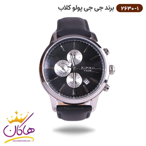 ساعت مچی جی جی پولو مردانه بند چرمی 2630/3 سه موتوره