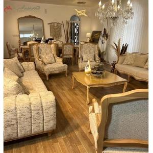 مبلمان اسپرت 9 نفره ساخته شده از چوب راش و فوم hr با کیفیت اعلاء بدون کاهش ارتفاع، داری 