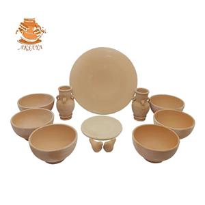 هفت سین سفالی خام مدل گرد کد HS102