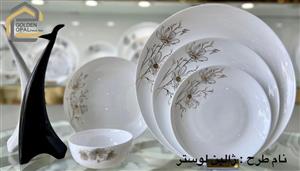 سرویس آرکوپال 26 پارچه 6 نفره گلدن اپال طرح ژالین لوستر کد 2605