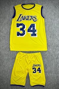 ست تاپ و شلوارک ماچینست طرح LAKERS