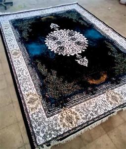 فرش طرح آراز سرمه ای 12 متری 700 شانه