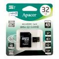 کارت حافظه microSDHC اپیسر مدل Color کلاس 10 استاندارد UHS-I U1 سرعت 45MBps به همراه آداپتور SD ظرفیت 32 گیگابایت Apacer Class With Adapter 32GB 
