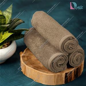 حوله دستی بسته سه عددی ساده رنگ نسکافه ای