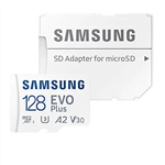 کارت حافظه microSDXC سامسونگ مدل Evo Plus A2 V30 کلاس 10 ظرفیت 128 گیگابایت به همراه آداپتور SD