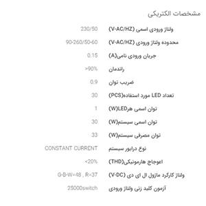 نورافکن LED شایان برق مدل زمرد 30 وات 