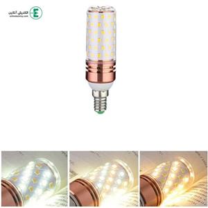 لامپ بلالی 12 وات  لوستری پایه شمعی E14 سه حالت نور