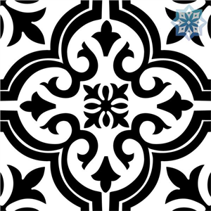 کاشی سرام آرا برند آرژنا طرح نانگا سفید مشکی دکور مات سایز 15*15