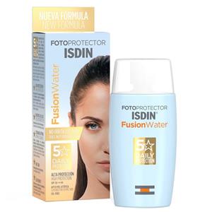 کرم ضد آفتاب بی‌رنگ SPF50 ایزدین مدل Fusion Water 5Star حجم 50 میل 