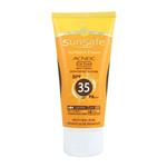 کرم ضد آفتاب SPF35 بژ روشن فاقد چربی مناسب پوست های چرب و آکنه ای ۵۰ میلی لیتر سان سیف Sun Safe