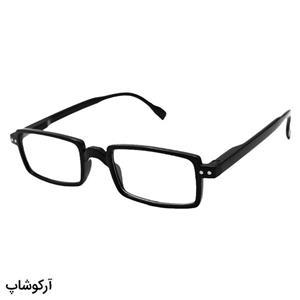 عینک مطالعه نزدیک بین نمره  2.50 با فریم مستطیلی شکل، مشکی رنگ و از جنس کائوچو مدل 22-5