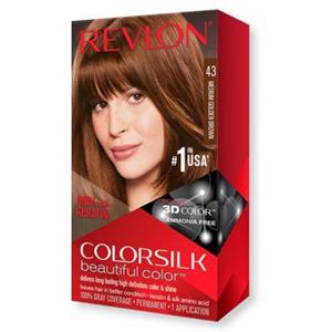 کیت رنگ مو بدون آمونیاک کالر سیلک رولون شماره 43 رنگ قهوه ای طلایی متوسط اورجینال 