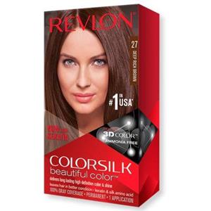 کیت رنگ مو بدون آمونیاک کالر سیلک رولون شماره 27 رنگ قهوه ای تیره اورجینال 