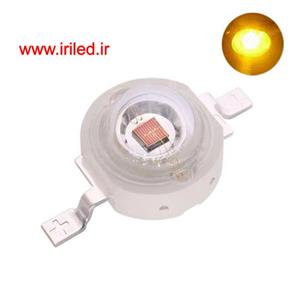 پاور ال ای دی زرد 585-595 نانومتر - 1 وات-دارای زنر داخلی-قابلیت لحیم با دستگاه و هویه دستی
