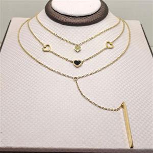 نیم ست سه ردیفه استیل مدل قلب کد w-se-282