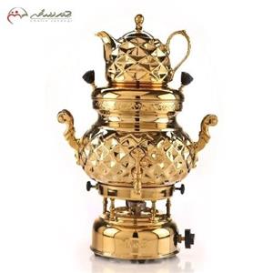 سماور 3 کاره گازی از جنس برنج، ترموکوپل مشبک، بدون تغییر رنگ