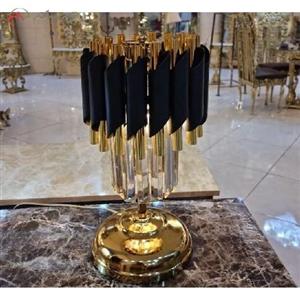 آباژور های رومیزی با طراحی خاص و درجه یک، مدل کریستالی با بدنه برنزی