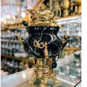 سماور برقی برنجی کد 116 با طراحی متفاوت و زیبا دارای روکش، تمام اتوماتیک و کم مصرف همراه با ضمانت