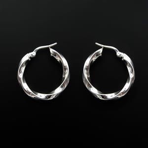 گوشواره نقره زنانه مانچو مدل مارپیچ کد efs008 -