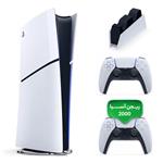 کنسول بازی سونی PlayStation 5 Slim Digital ظرفیت ۸۲۵ گیگابایت ریجن ۲۰۰۰ آسیا | به همراه دسته اضافهپایه شارژر