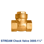 شیر یکطرفه خودکار برنجی 1/4 1 اینچ استریم مدل ″1/4 STREAM Check Valve 3005 1