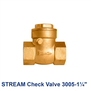 شیر یکطرفه خودکار برنجی 1/4 1 اینچ استریم مدل ″1/4 STREAM Check Valve 3005 1 