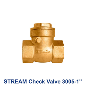 شیر یکطرفه خودکار برنجی 1 اینچ استریم مدل ″STREAM Check Valve 3005 1 