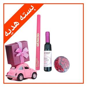 گلیتر پری دریایی مدل شنی به همراه خط چشم اوآدسو و تینت لب شامپاینی کد Fm-2024-2 مجموعه 3 عددی