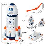اسباب بازی مدل موشک فضاپیما طرح فضانوردان با اسکوتر کد H201A مجموعه 3 عددی