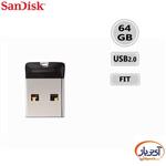 فلش مموری USB2.0 سن دیسک 64 گیگابایت مدل SanDisk Cruzer Fit