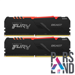 رم کینگستون KingSton FURY Beast RGB 64GB Dual DDR4 3200MHz CL16 Single Channel (اصلی)