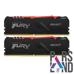 رم کینگستون KingSton FURY Beast RGB 32GB Dual DDR4 3600MHz CL18 Single Channel (اصلی) 