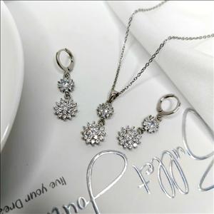 نیمست جواهری طرح گل استیل