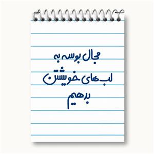 دفتر یادداشت مجال بوسه به لب های خویشتن بدهیم