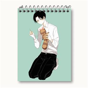 دفتر یادداشت خندالو طرح لیوای اکرمن انیمه اتک آن تایتان Attack on Titan