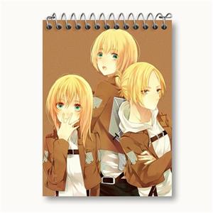 دفتر یادداشت هیستوریا و ارمین و آنی انیمه اتک آن تایتان Attack on Titan