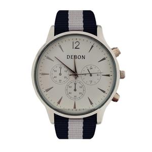 ساعت مچی عقربه‌ای مردانه مدل بند برزنتی کد 043