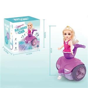 عروسک پری دریایی اسکوتر سوار موزیکال