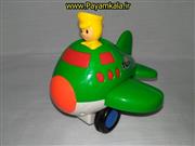 هواپیما پلاستیکی نشکن قدرتی آدمک دار (56-2012) سبز
