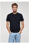 V neck Basic T shirt مانگو مردانه MANGO Man