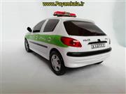 ماشین پژو 206 پلیسی هوشمند (موزیکال- چراغدار- باطری خور- چرخشی)  1:24 نوار سبز
