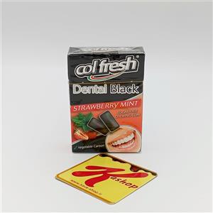 ادامس ذغال و توت فرنگی کول فرش بدون شکر (21 گرم) colfresh