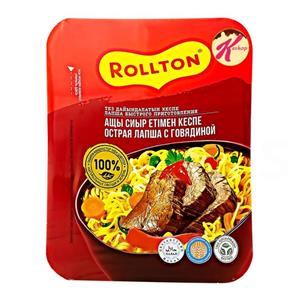 نودل کره ای رولتون با طعم گوشت گاو تند مدل بشقابی (90 گرم) Rollton