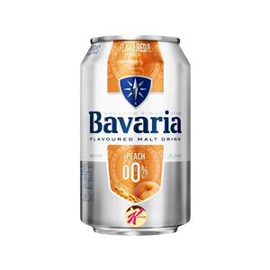 نوشیدنی آبجو بدون الکل باواریا طعم هلو ۳۳۰ میل bavaria